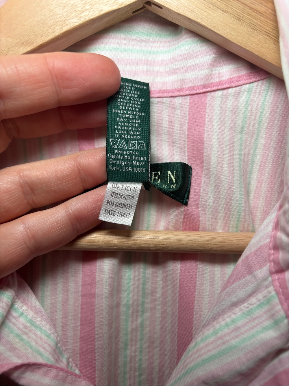Lauren Ralph Lauren Pink Stripe Button Down Shirt Dress | Coastal Preppy Tunic - Picture 4 of 9